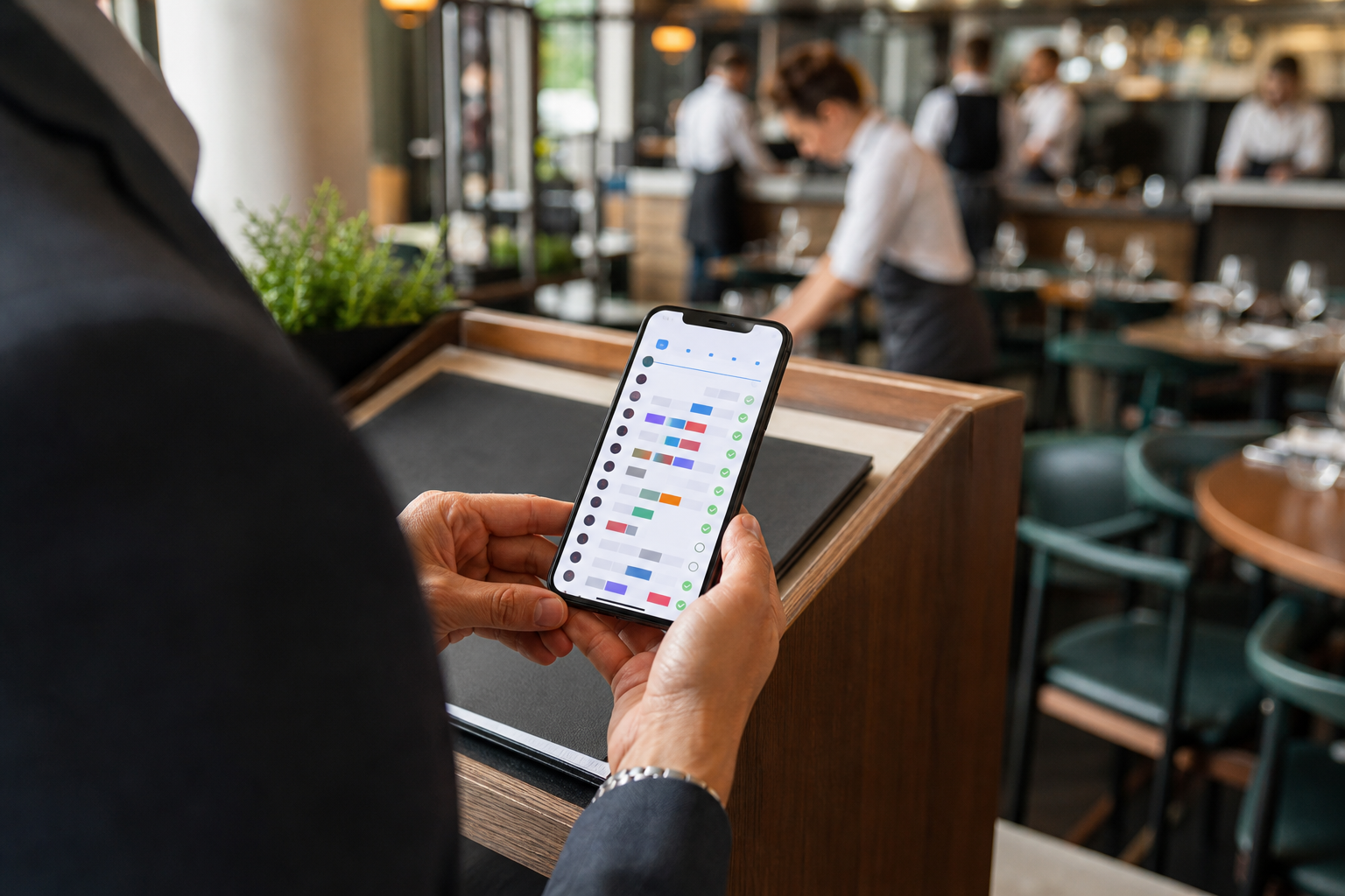 Restaurant staff scheduling and attendance management